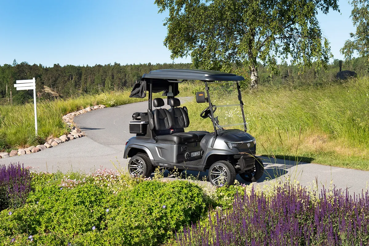 Golfbilar och regler på väg och bana